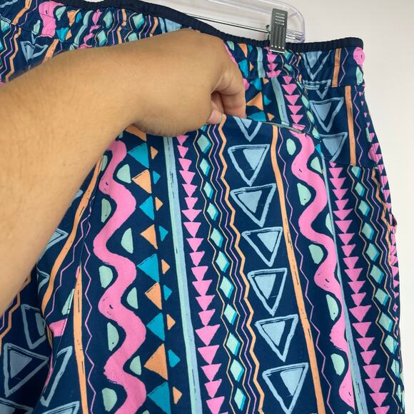 Chubbies blue colorful activewear sweat pants retro print size XL - Picture 5 of 13